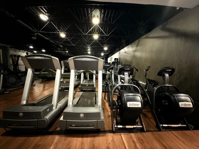 Treadmills and ellipticals on the main floor